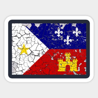 Peeling Acadiana Flag Sticker